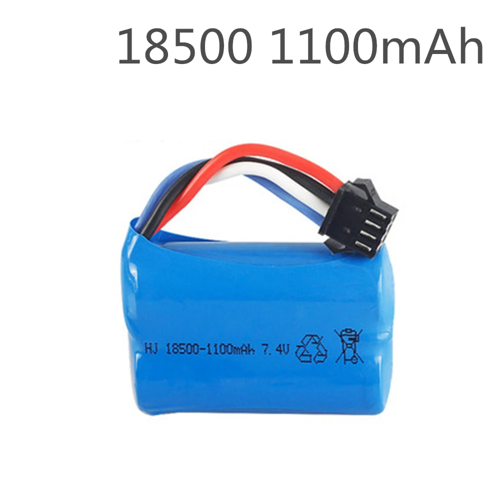 

Upgrade 7.4V (3.7V*2) 1100mAh 18500 Lipo battery For UDI 001 UDI001 Huanqi 960 Remote control boat speedboat With SM-4P Plug