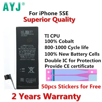 

Original AYJ Phone Battery For Apple iphone5se iphone 5se Bateria Real Capacity 1624mAh replacement batteries 0 cycle with Tool