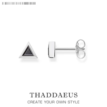 

Triangle Black Small Stud Earrings,Europe Style Fashion Good Jewerly For Women,2018 Gift In 925 Sterling Silver,Super Deals