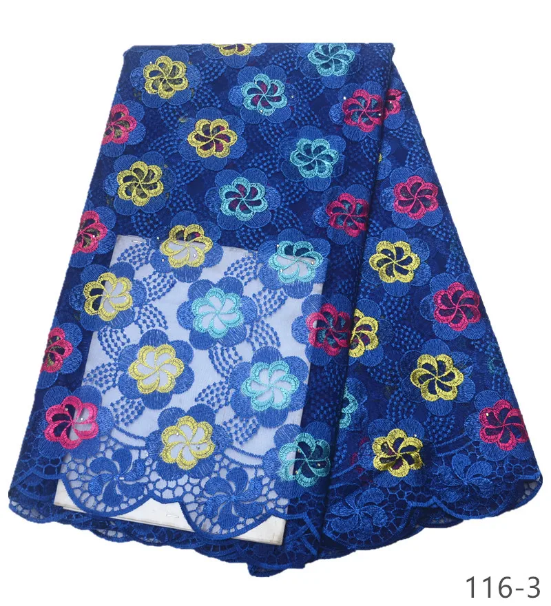 

2019 Newest African lace fabric with Stones french lace fabric royal blue Nigerial laces fabrics for 5 yards 116