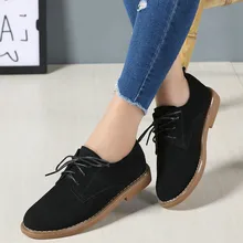 Г. зимние женские черные туфли-оксфорды Повседневная замшевая обувь на плоской подошве женская обувь из натуральной кожи женские туфли на плоской подошве со шнуровкой с круглым носком