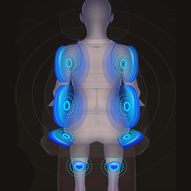 Newest Electric Mini Massage Chair Heating & Vibration Back Feet Massager Cushion Full Body Massage Device Sofa