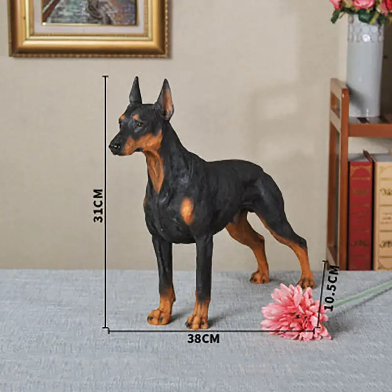 1/6 масштабная модель животного, высокая имитация добермана, модель для питомца собаки, 12 'фигурка, тело, сцена, аксессуар - Цвет: A