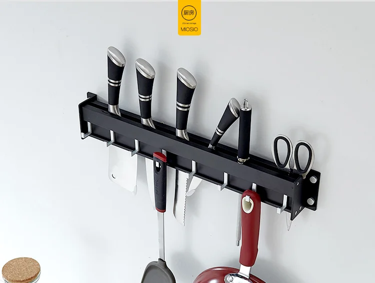 Кухня Настенные стойки пространство алюминия Вставка нож Шпатель крюк многоцелевой крюк стеллаж для хранения wx7250956