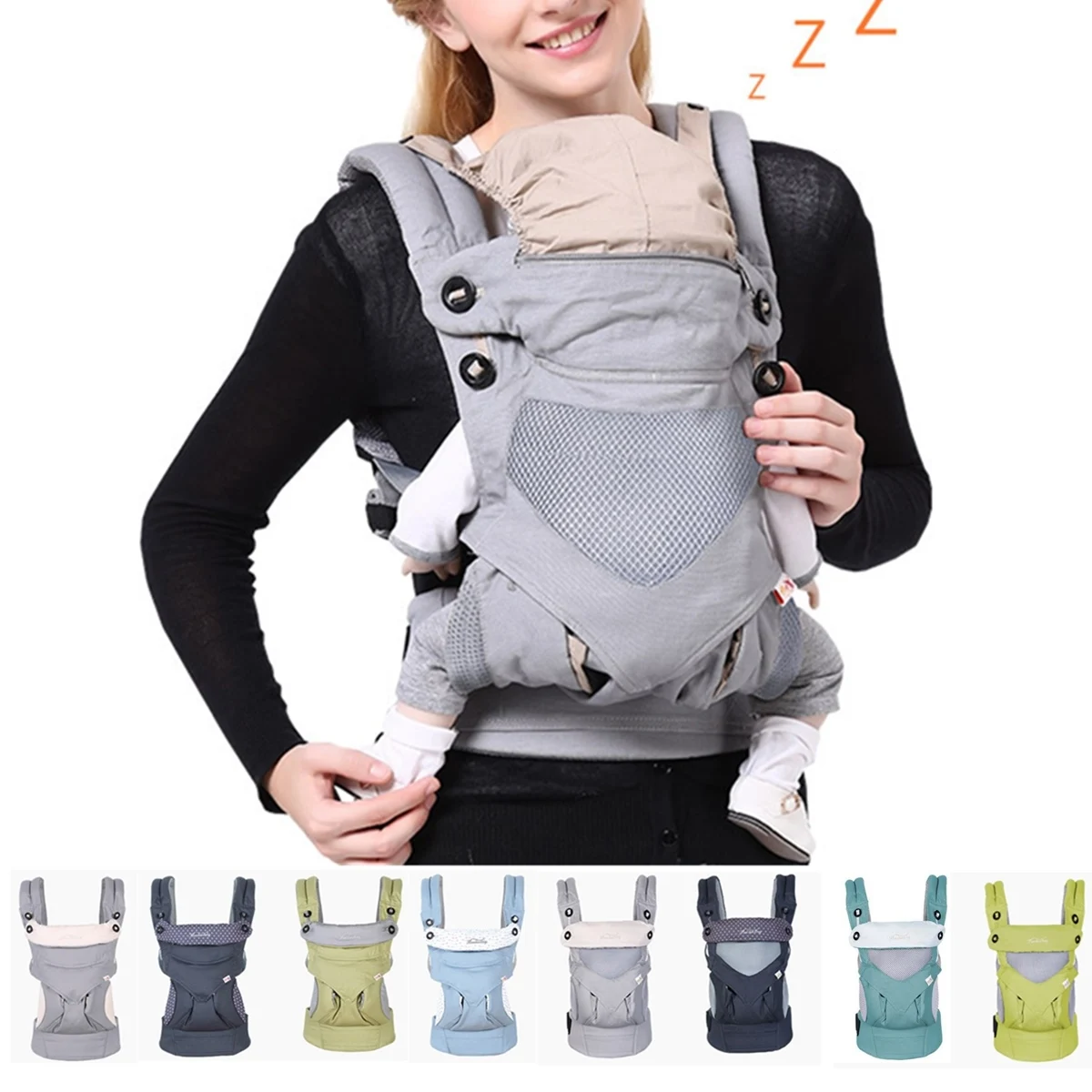 Эргономичный слинг для женщин Многофункциональный Четырехпозиционный младенческий новорожденный кенгуру 360 крутой воздух для младенцев Воздухопроницаемый рюкзак