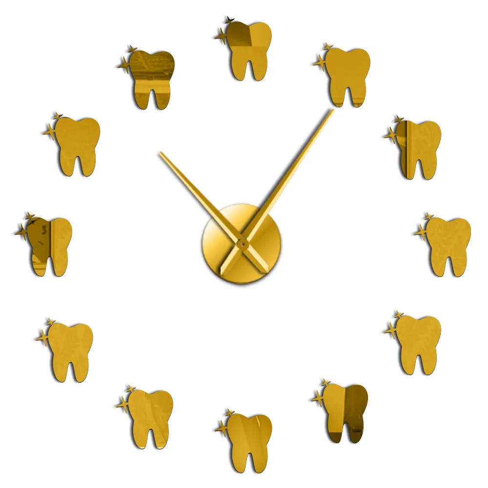 Стоматологическое зеркало 3D DIY настенные часы зубы подарок мужской или женский или гигиенический знак стоматологические офисные настенные декоративные