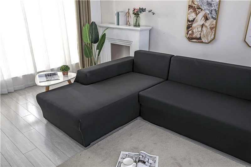 2 шт чехлы для l-образного дивана универсальный эластичный стрейч диван-чехол для гостиной угловой все включено диван покрывало для дивана