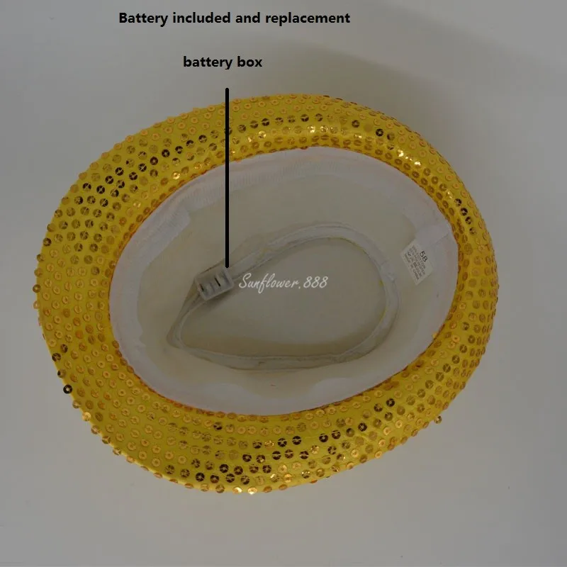 Женский и мужской светодиодный светильник, мигающая блестящая шляпа для джаза, галстук-бабочка, для взрослых, танцевальное шоу, одежда, светящиеся, Рейв, вечерние, свадебные, концертные, для бара, парада
