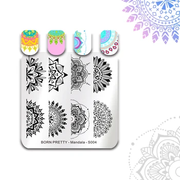

BORN PRETTY Fantastic Flowers Floral Dot Nail Art Templates DIY Image Printing Stencil Stamp Decoration Tool Mandala