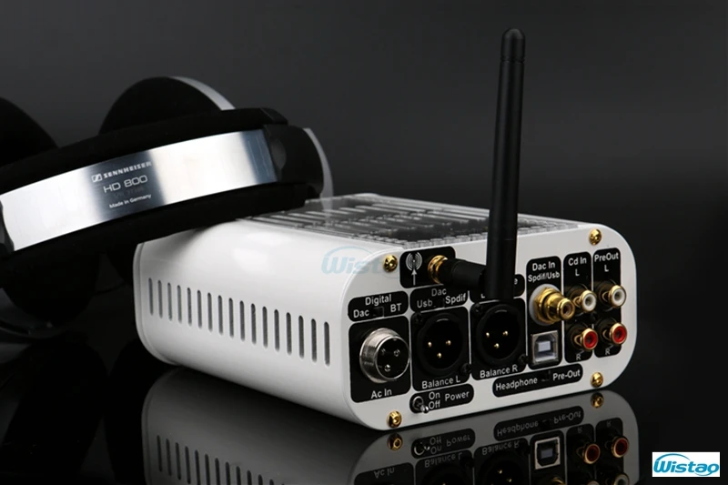 Tube Headphone Amplifier DAC Preamplifier 12AT7-TII Bluetooth 4.0 CSR8670 XMOS ES9018 Decoder DSD Luxury Version White 110/220V