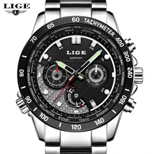 Relogio Masculino 2016 LIGE male watch fashion Casual sports watch men military waterproof luminous quartz watch