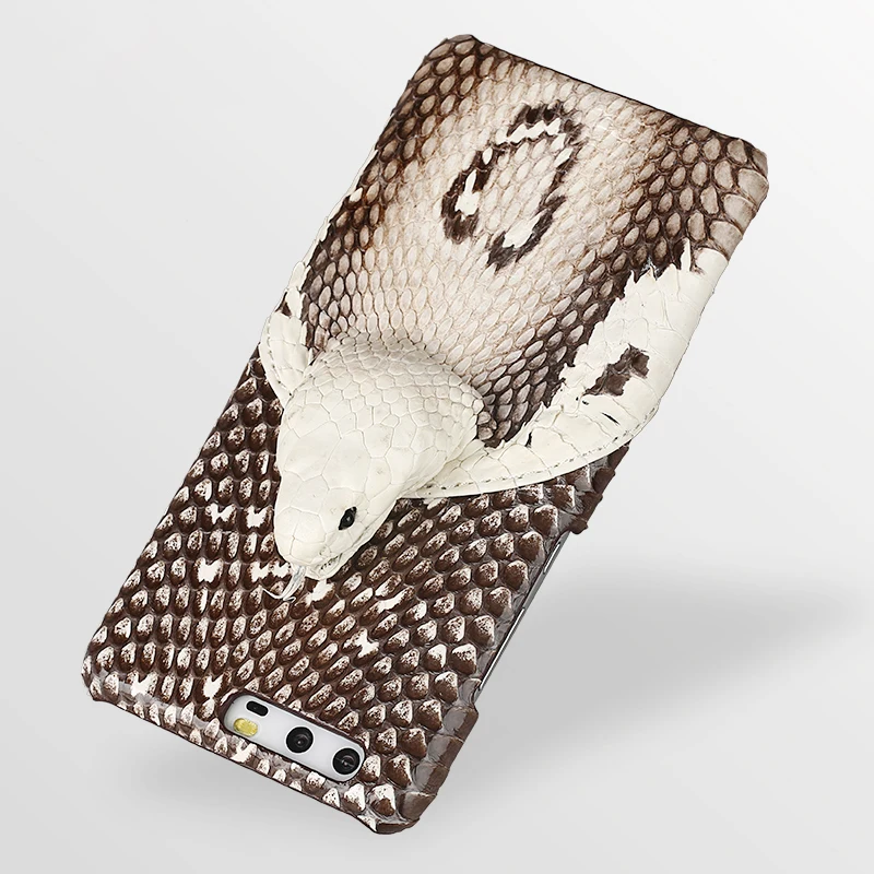 

for huawei p20 lite Genuine Leather 3D Snake head phone case for huawei mate 20 lite Top luxury leather case For Huawei Mate 20