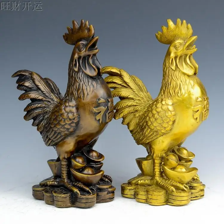 copper Shunde Chicken Rooster rooster Home Furnishing decorative