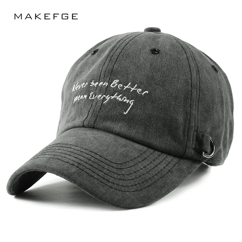 

2018 new letter embroidered baseball cap hip hop ring solid color cotton golf trucker park bone outdoor man woman gray