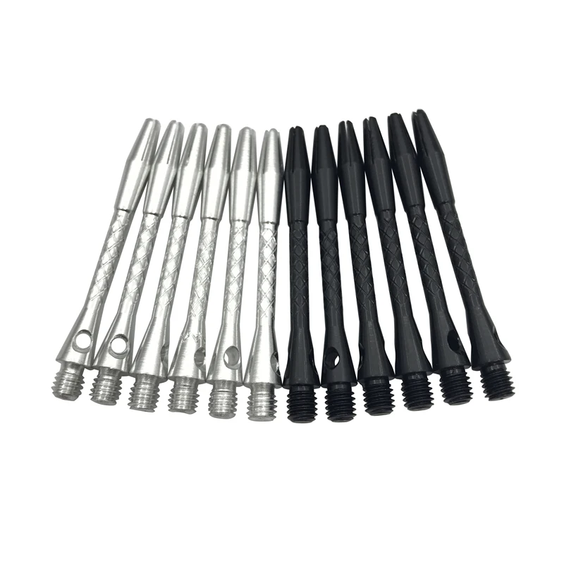 Dart Shaft and Flight 6Pcs/Lot Darts Shaft Aluminium Alloy Material 45mm Shafts Silvery White and Black Two Colour