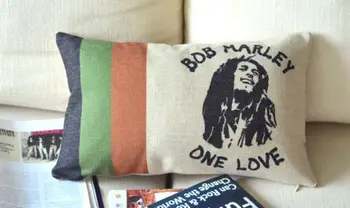 

Retro Vintage Bob Marley Throw Pillow Case Bob Marley One Love Lumbar Cushion Cover Sofa Home Decoration Rectangle Cases 20"x12"