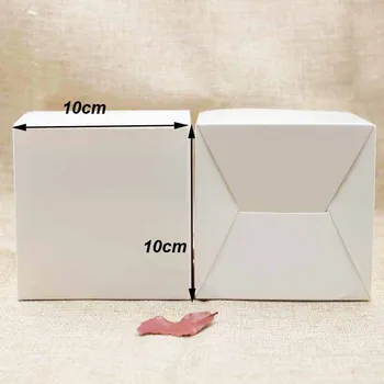 

30PCS white paper box gift box gold/kraft/black wedding gift/candy favors display packing box 10*10cm size
