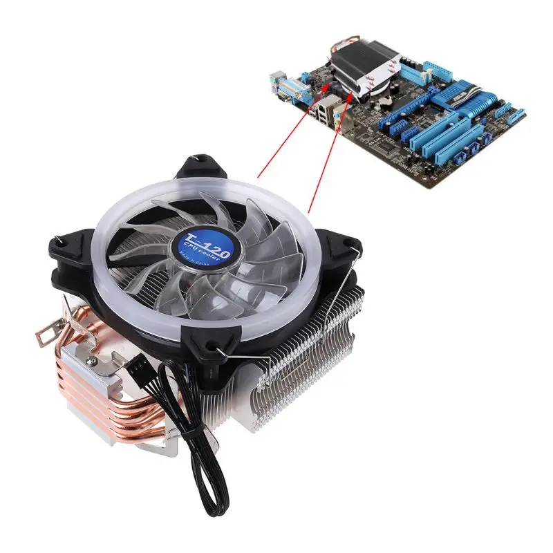 

Durable water-cooled pipe 4 Heat Pipes Dual Tower Cooling Fan CPU Cooler Computer Processor RGB Radiator for Intel and AMD
