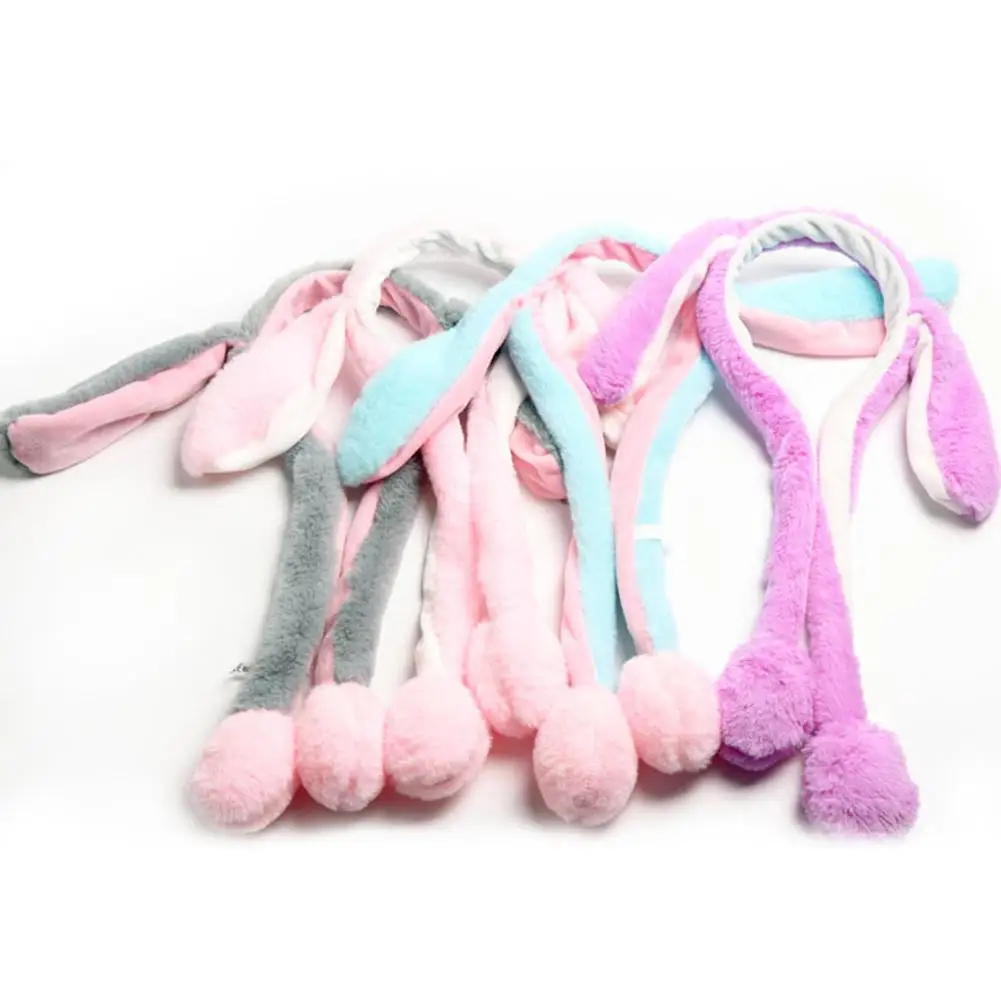 

Movable Rabbit Ear Headband Plush Toy Hairband for Kids Birthday Party Gift