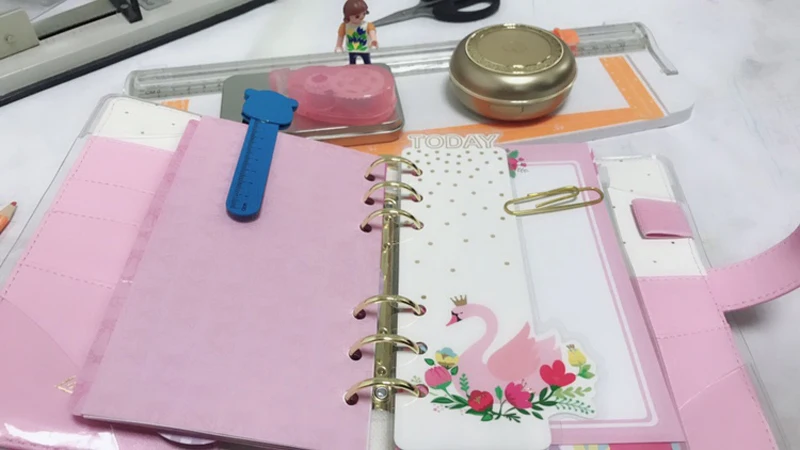 Lovedoki креативный Единорог лебедь форма Закладка-линейка для Filofax спираль ноутбук линейка ручной работы милые канцелярские принадлежности магазин