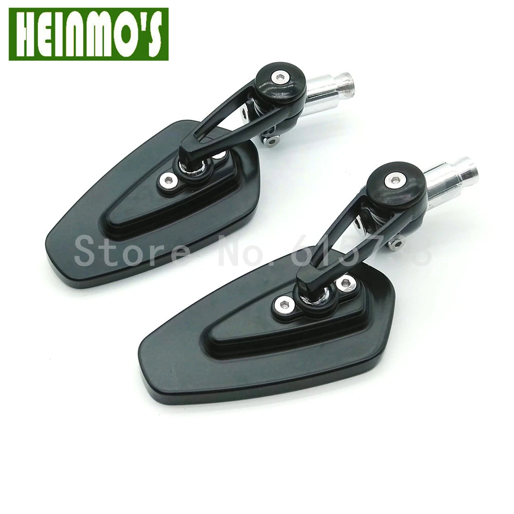 

22mm New Universal 1 Pair Motorcycle CNC Aluminum Motor Rearview Mirror Rear View Handle bar End Black Side Mirrors
