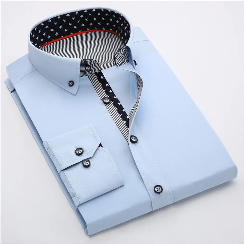 Nouveau Mode Hommes Casual Shirt 2016 Marque Tendance Etoiles Impression Chemises Hommes Slim Fit Elegant Hommes Robe Chemise Chemise Homme Marque Aliexpress