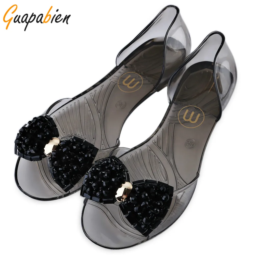 peep toe jelly sandals