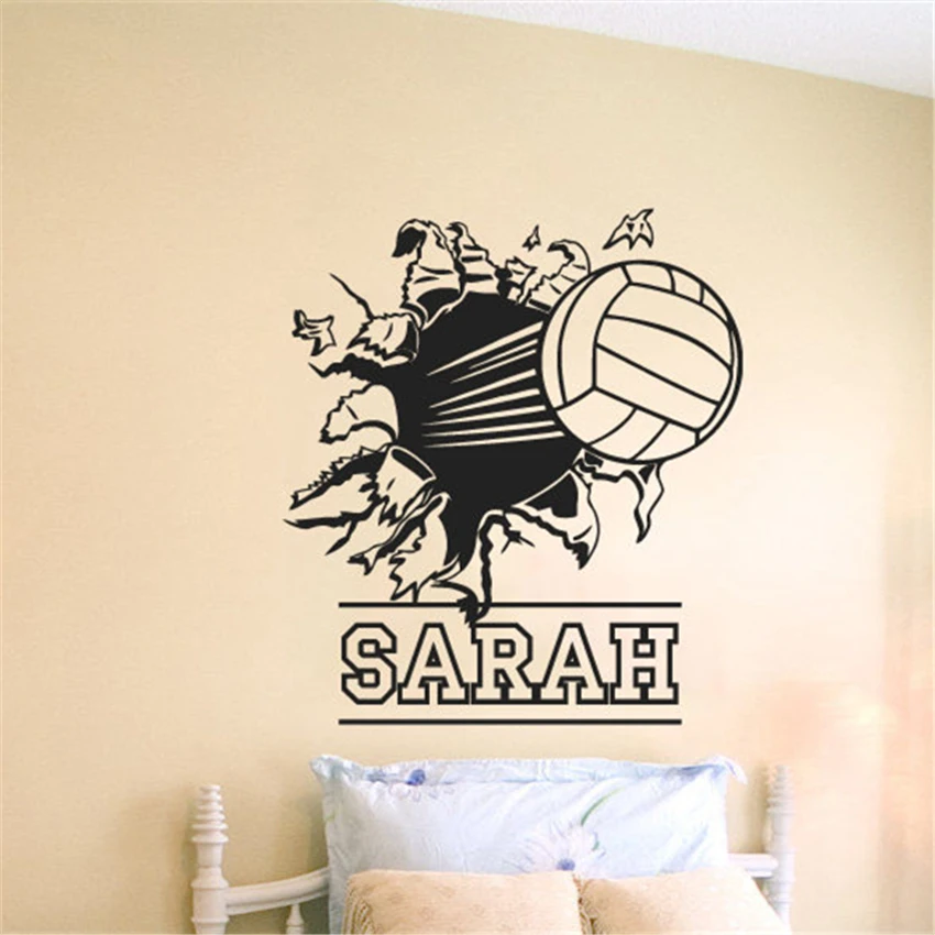 

Volleyball - Wall Decal - Applique - Sports - Sticker Game Nursery Kids Room Removable Wall Decals Cartoon Wall Sticker N295