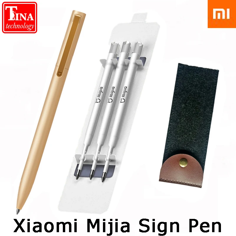

100% Original Xiaomi Mijia Sign P-en 9.5mm Signing P ens PREMEC Smooth Switzerland Refill Japan Ink add Mijia Black Refill