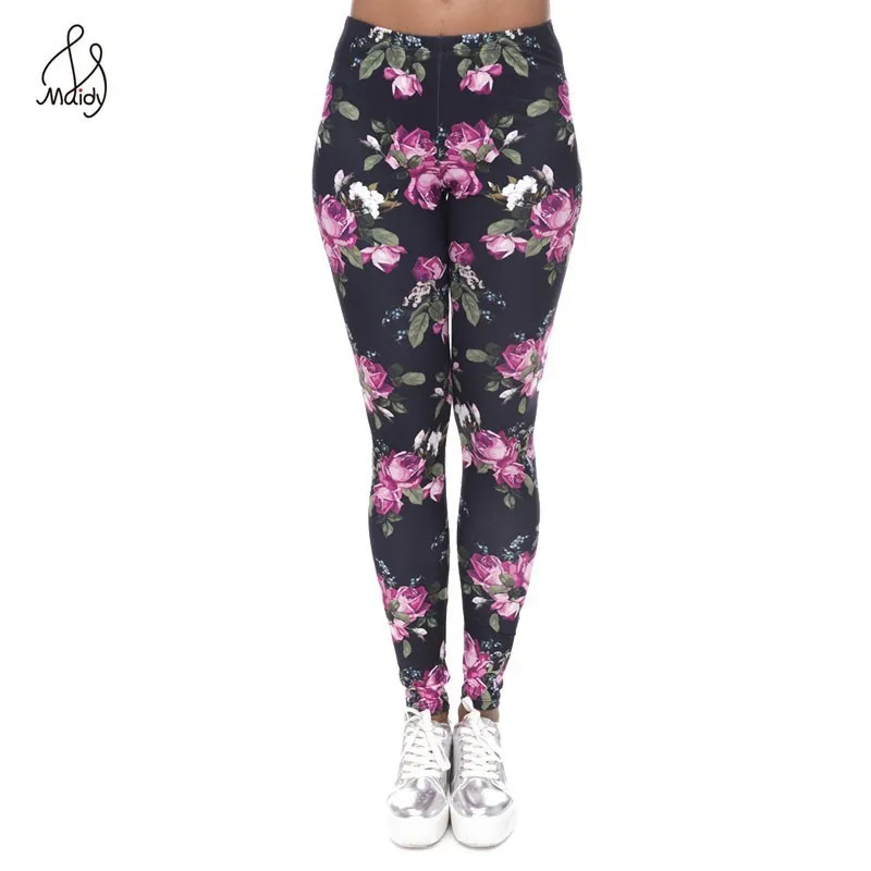 

Casual Sexy Women Leggings Big Size Highly Elastic Warm Pants Fitness Put Hip High Waist Trouser 3D Flowers Print Hot Sale Maidy