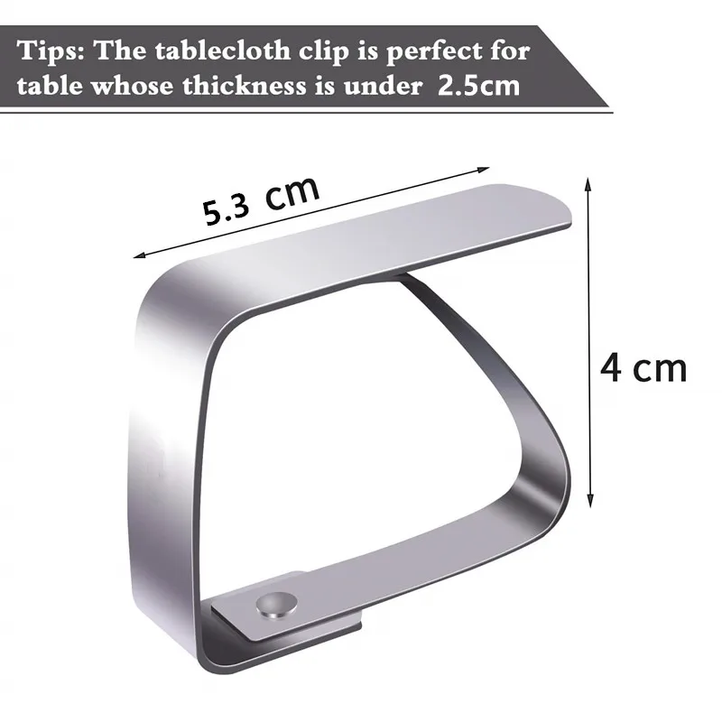 8 шт., нержавеющая сталь, регулируемые зажимы для скатертей, свадебная, променадная, Настольная Крышка, держатель, зажим, променадная/круглая доска, стабильные зажимы