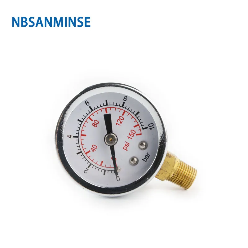 NBSANMINSE 1,5 дюйма 40 мм металлический манометр G NPT 1/8 пневматический измерительный прибор манометр NBSANMINSE 1,5 дюйма 40 мм металлический манометр G NPT 1/8 пневматический измерительный прибор манометр