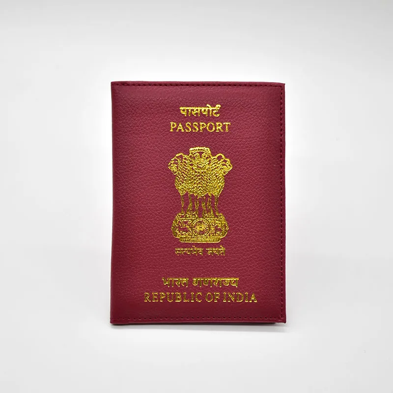 HEQUN Multifunctional India Passport Wallet Unisex Fashion Leather Passport Cover Women Top