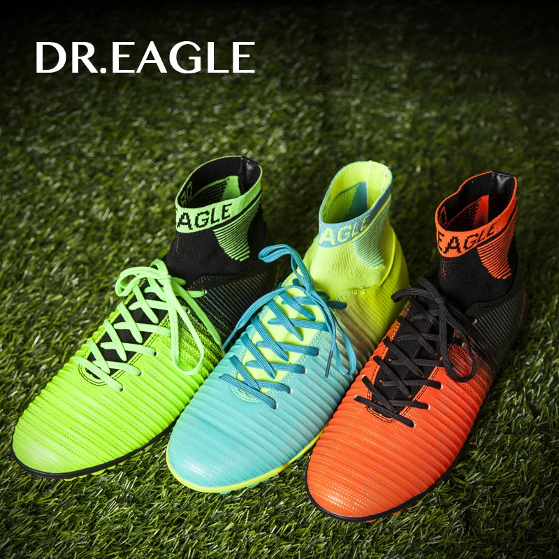 DR. EAGLE/TF футбольные бутсы с высоким голеностопом, футбольные бутсы, кроссовки, футбольные бутсы для взрослых, футбольные носки, мужская обувь, европейские размеры 38-45