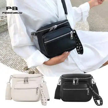 

Solid Color Outdoor Shoulder Messenger Handbags Casual Women PU Leather Large Capacity Crossbody Bags for women 2019 bolso mujer