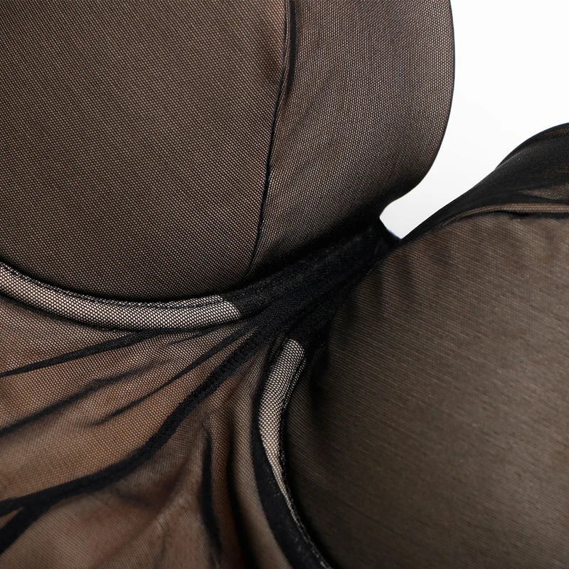 Черный сексуальные тела Для женщин с эффектом пуш-ап утягивающий живот Управление корсет Корректирующее белье для похудения платье-боди размера плюс 6XL