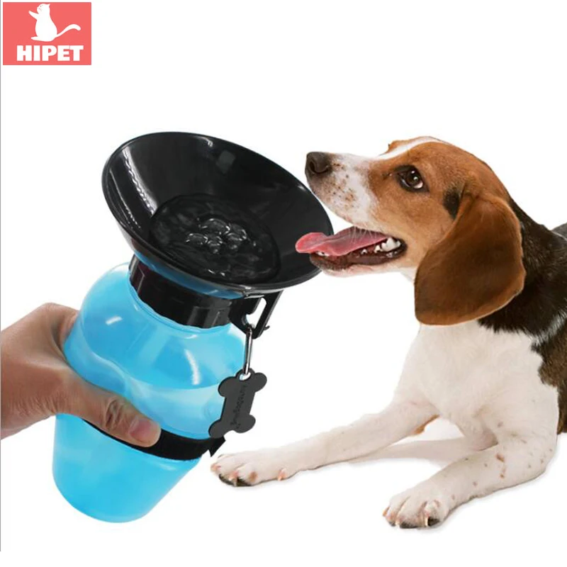 

HIPET 500ml Dog Water Bottle Drinker Plastic Portable Outdoor Travel Sport Squeeze Pet Cat Dogs Drinking Water Bowl Dispenser