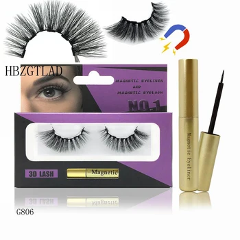 

NEW 5 Magnetic Eyelashesnatural False Eyelashes Magnet Lashes Magnetic Liquid Eyeliner & 3D mink Magnetic False Eyelashes