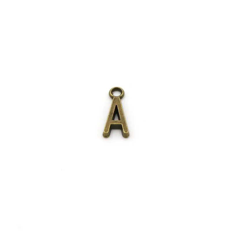 25 шт./1 комплект тибетская бронзовая буква Алфавит ожерелье кулоны, подвесы, фурнитура для изготовления ювелирных изделий Аксессуары - Окраска металла: A