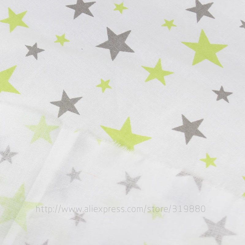 TIANXINYUE Star fabric Cotton Fabric Printed Patchwork Fabric For Tissue Patchwork Telas Sewing Baby Toy Bedding Quilting sheet