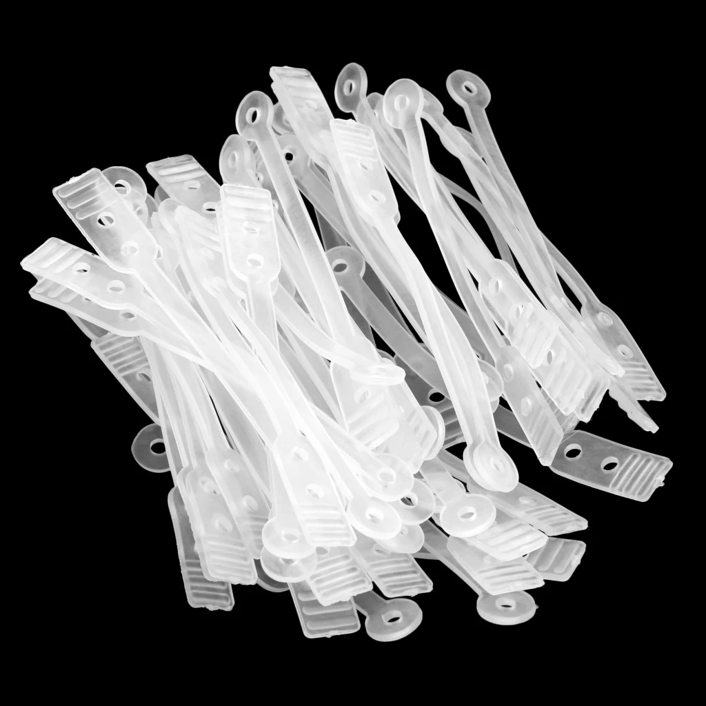 100pcs/pack Salon Hair Roller Rubber Band Hair Rod Clip Accessory Clear 