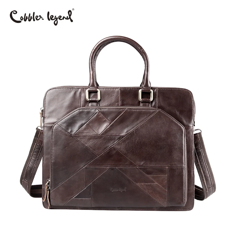 

Cobbler Legend 2019 Men Briefcase Bag Genuine Leather Shoulder Messenger Bags Casual Computer Laptop Handbag Men's Travel Bag
