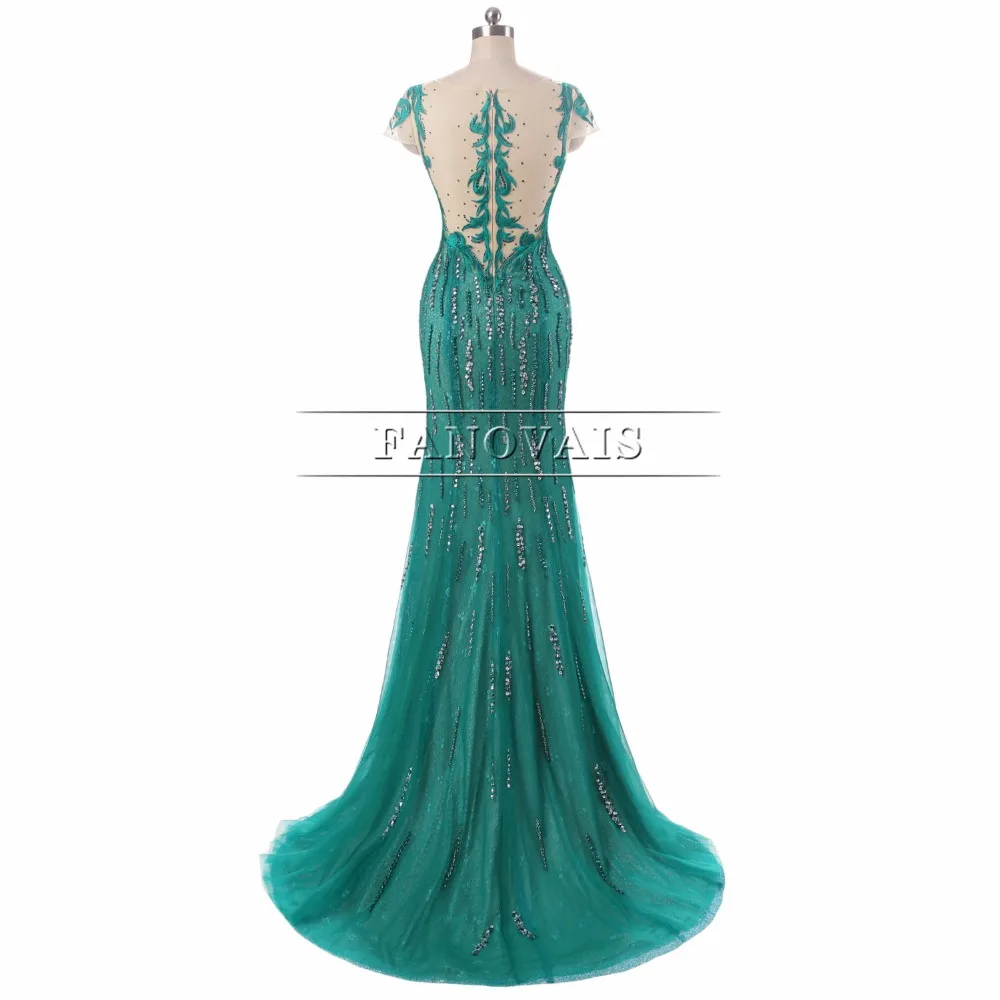 Real Picture 2017 Green Mermaid Evening Dresses Scoop Sequined Embroidery Tulle Prom Dress Long Evening Party Dress ASAE43 Real Picture 2017 Green Mermaid Evening Dresses Scoop Sequined Embroidery Tulle Prom Dress Long Evening Party Dress ASAE43