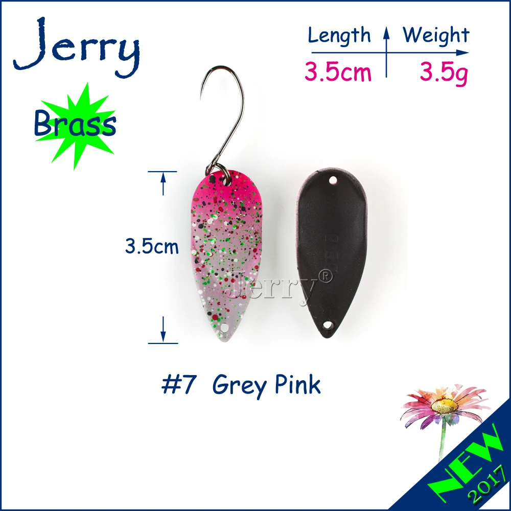 Jerry 1 unid 2,5G 3,5g área y corriente de pesca cucharas japonés calidad lago trucha cuchara señuelos spinner cebo pesca