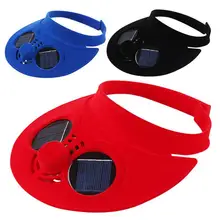 Hobbyлейн, унисекс, летняя Новинка, детский спортивный топ, шляпа с солнечной батареей, вентилятор, охлаждающая крышка, черный, синий, красный, Прямая поставка, хит