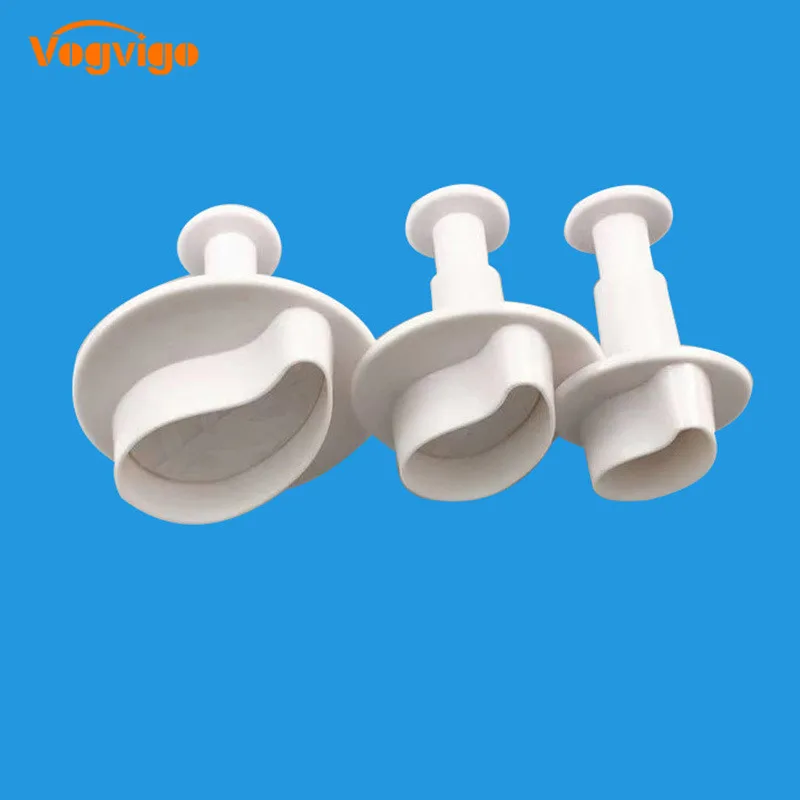 

VOGVIGO Plum Leaf Cookie Cutter Fondant Biscuit Mold 3Pcs/Set Plunger Sugarcraft Cake Tools Decorating Cake Decorating Tools
