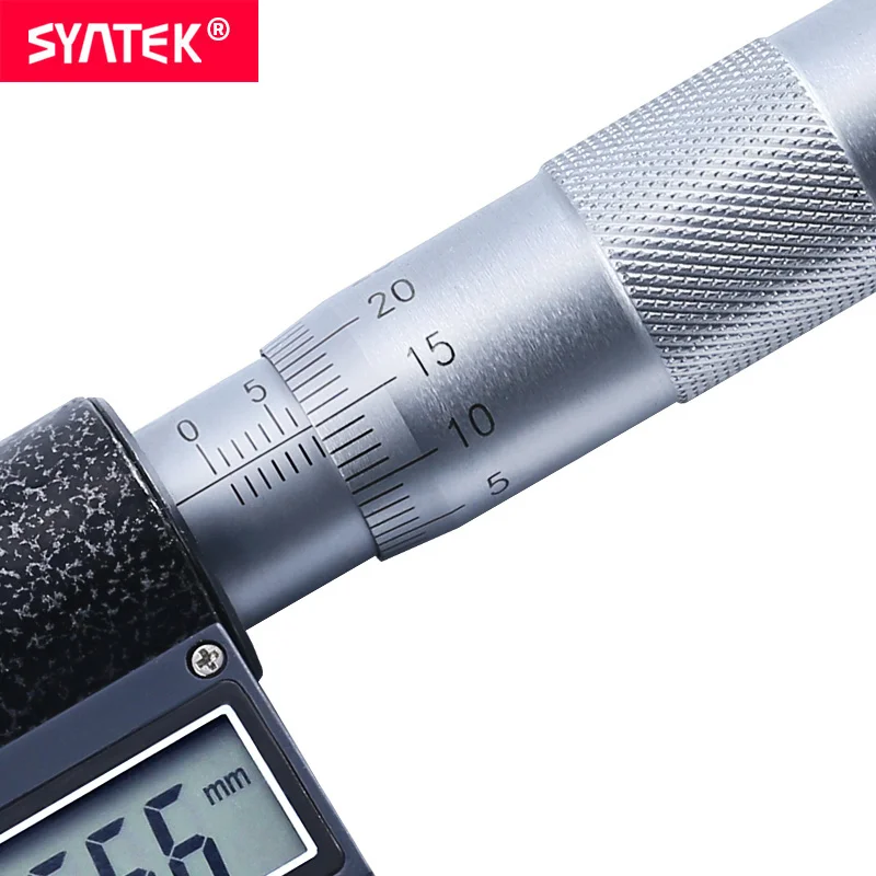 Syntek 0 001 мм электронный цифровой внешний микрометр 25 специальные измерительные