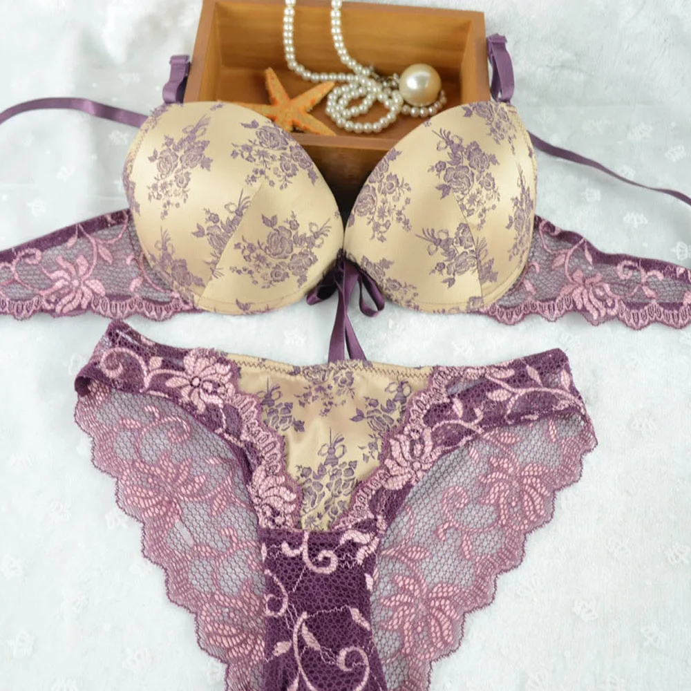 Bra Set Lingerie Intimates Women's Clothing Intimates Floral Embroidery Brand Bra And Panty Set