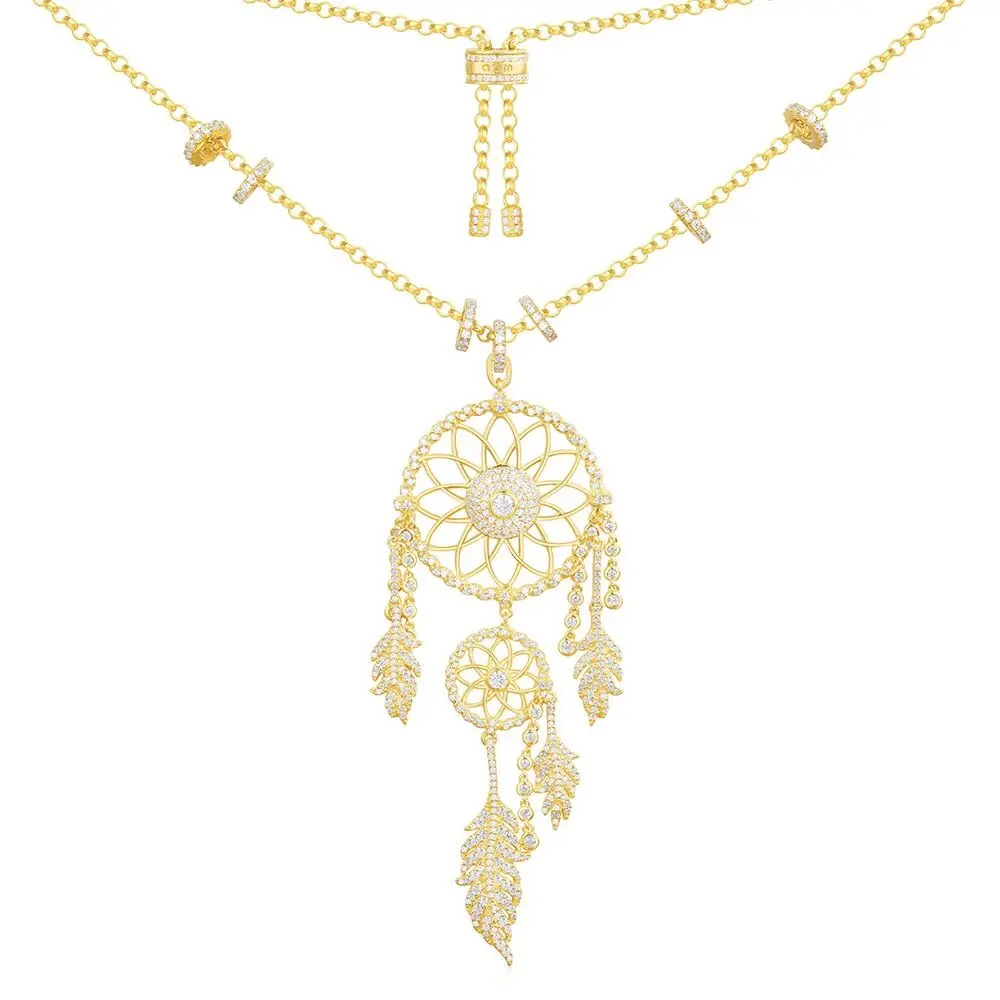 

JEM original 100% 925 sterling silver 1:1 APM necklace fashion jewelry dream catcher leaf series high quality necklace