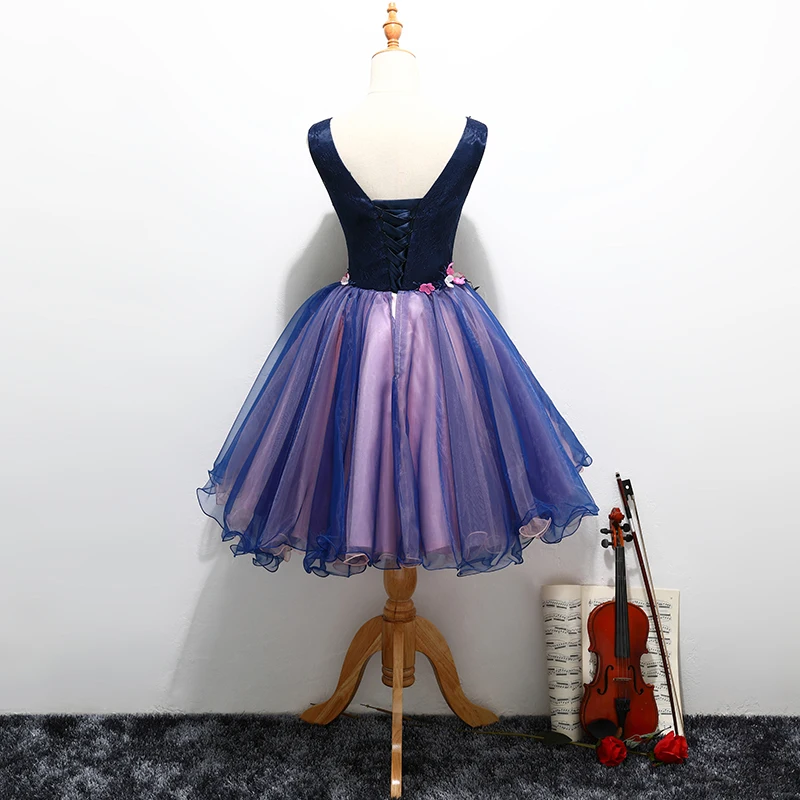 Prom Dress V-neck Classic Flower Appliques Noble Mini Ball Gown Sweet Quinceanera Dresses Party Prom Formal Dress quinceanera dresses